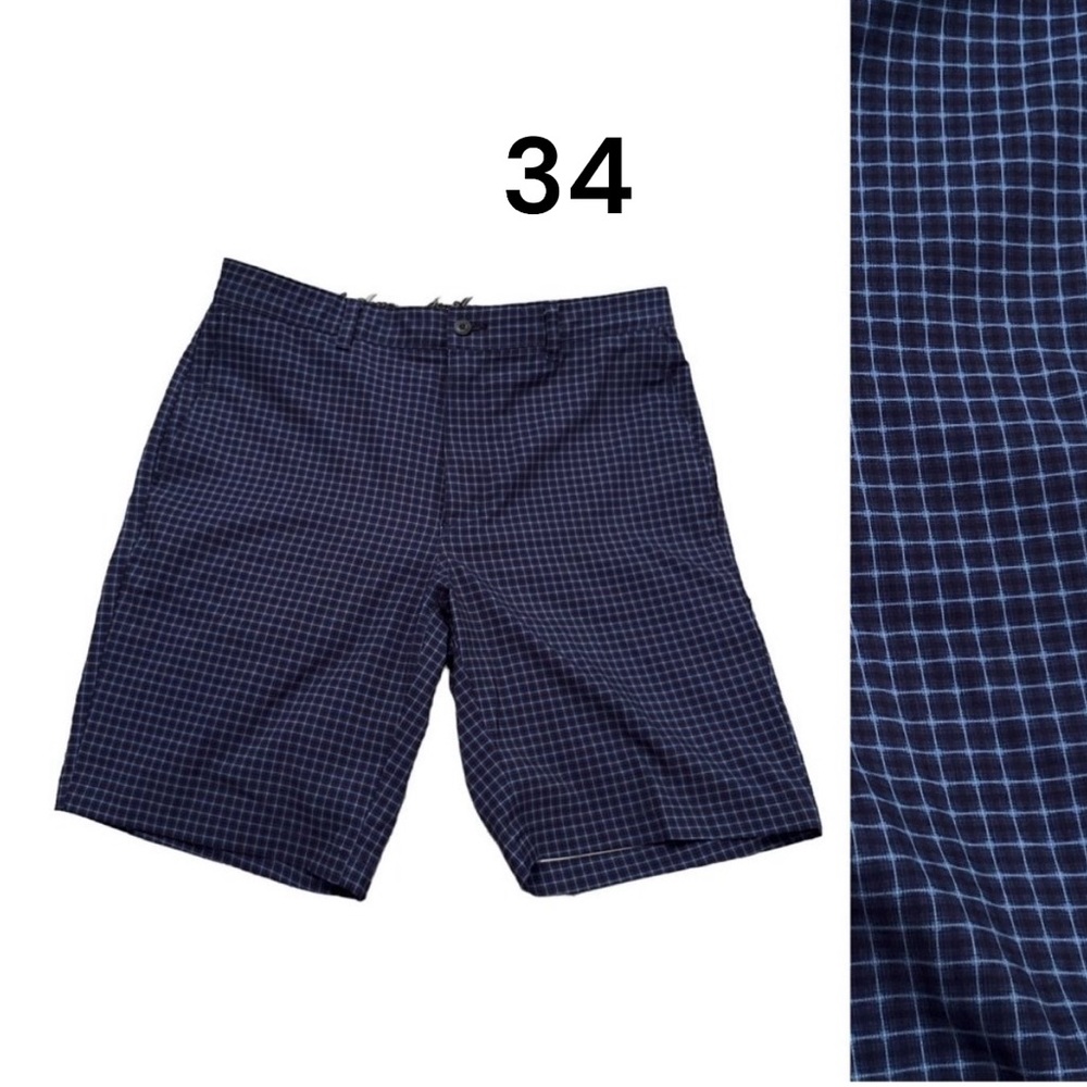(34) PERRY ELLIS BEN HOGAN Men's Shorts Sz 34 Nice Checkered Pattern